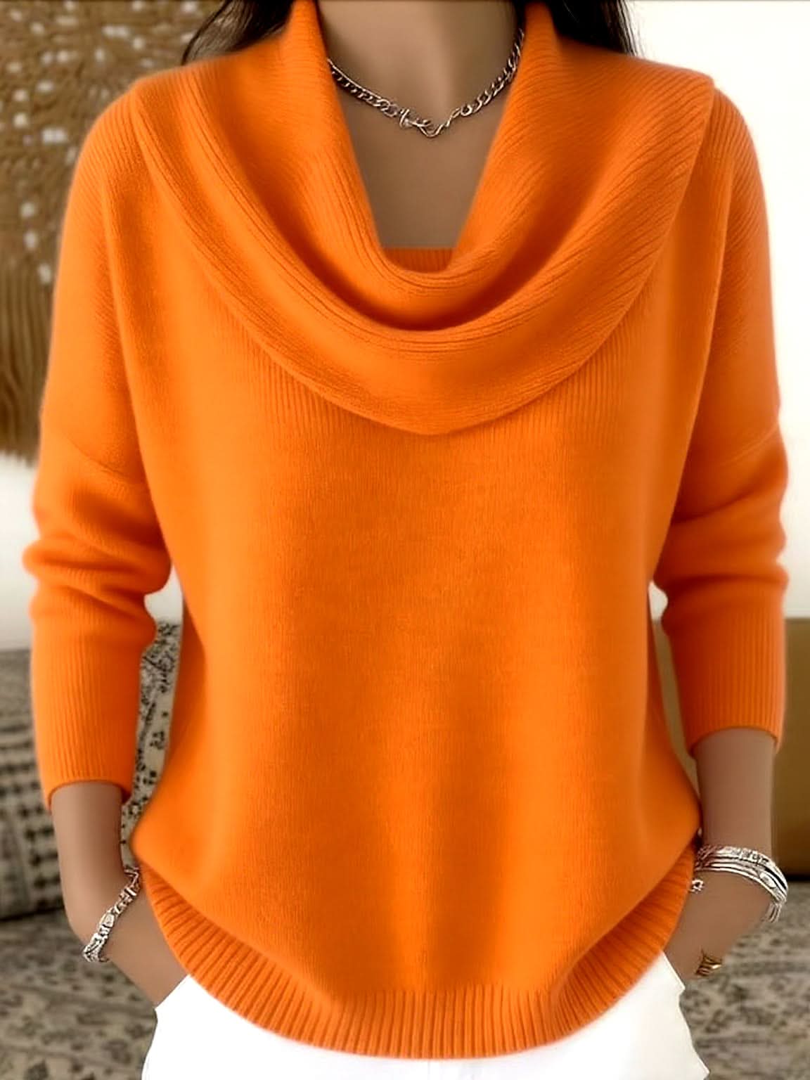 Women's Cowl Neck Cozy Knit Sweater