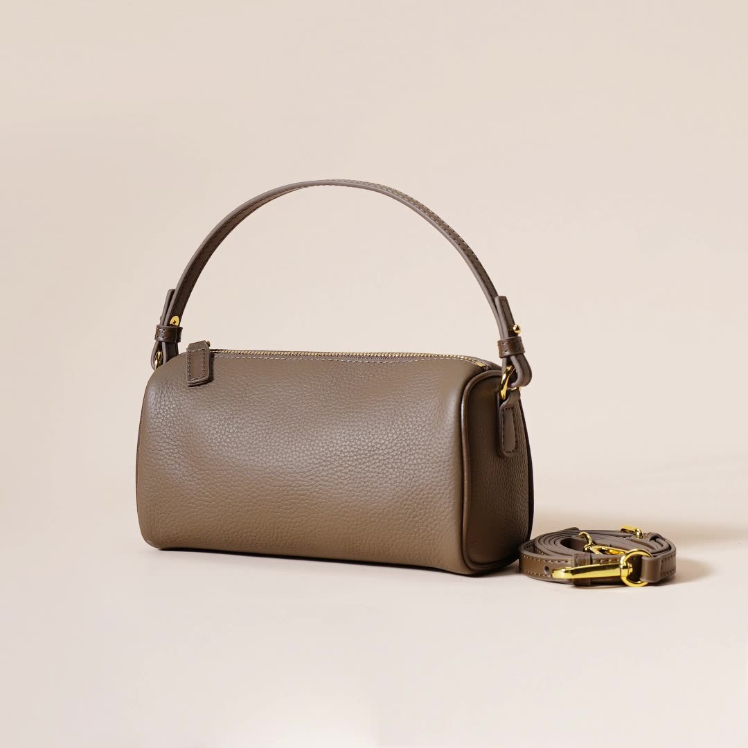 Angela - Shoulder Leather Baguette Bag