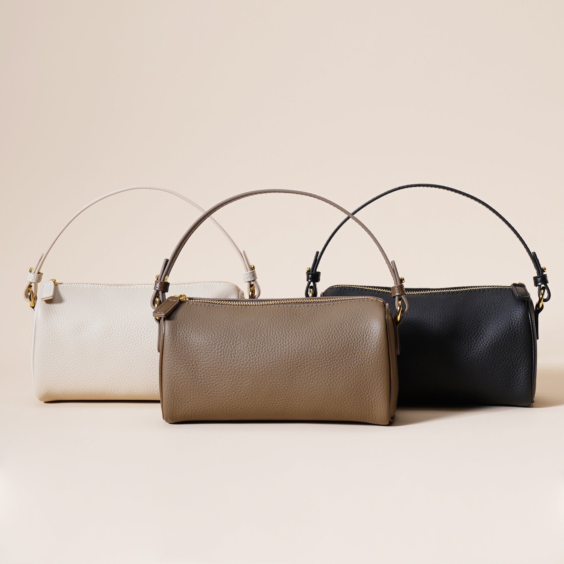 Angela - Shoulder Leather Baguette Bag