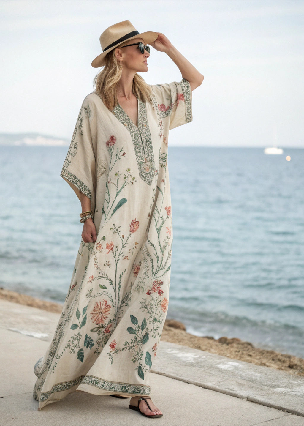 Stylish Bohemian Printed Kaftan Dress for Women