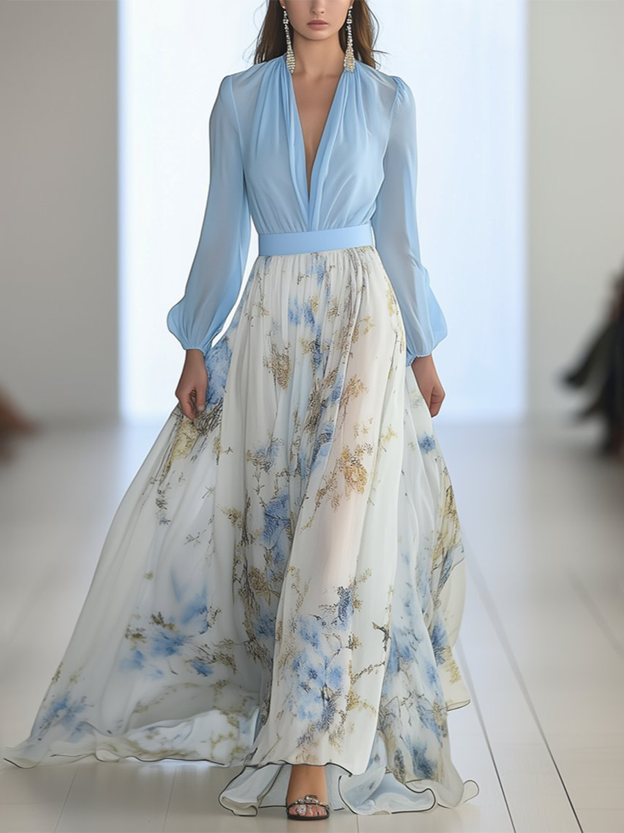 Kelli™ | Robe longue à imprimé floral éclatant