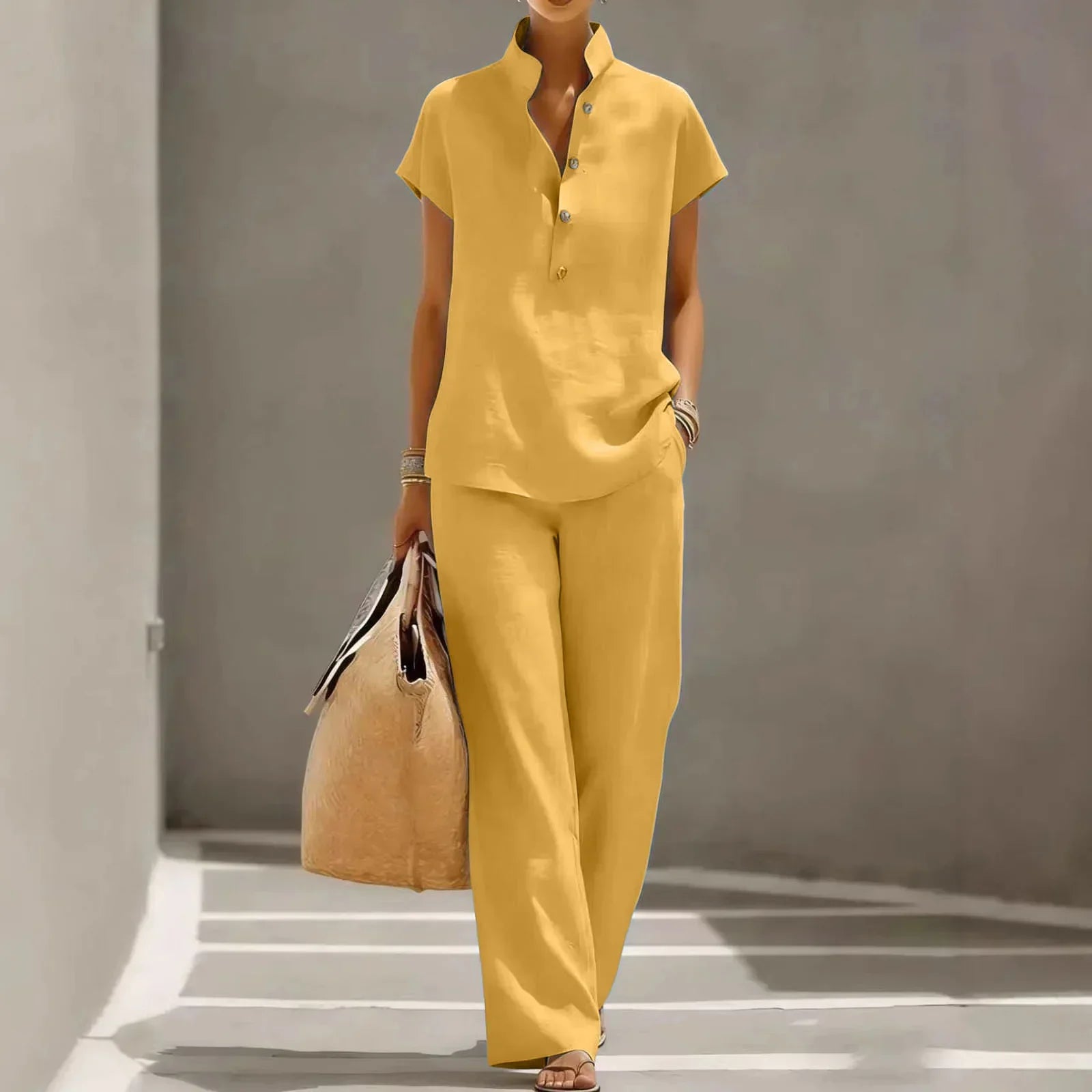 Women's Short Sleeve Two-Piece Lounge Set