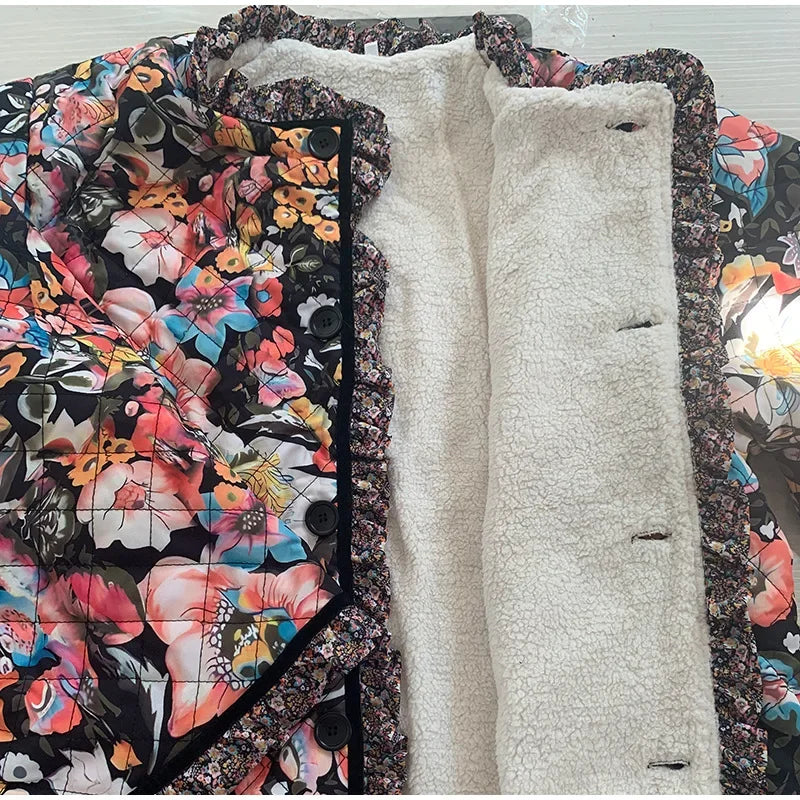 Harper - Floral Quilted Coat