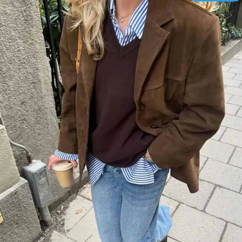 Eleanor - Vintage Suede Blazer