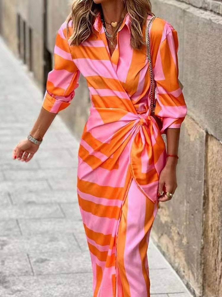Amy - Printed Wrap Dress