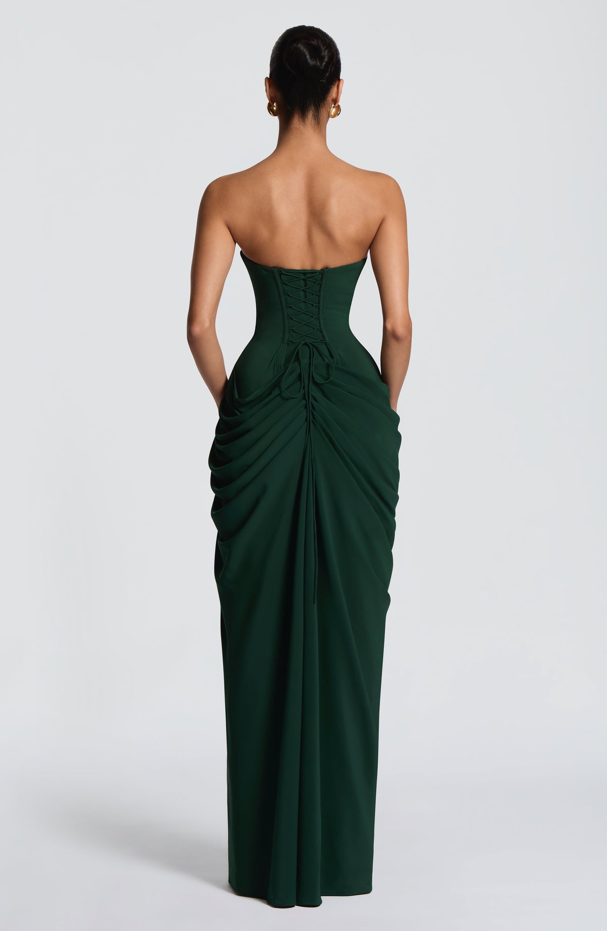 Women's Chiffon Maxi Dress with Corset Bodice