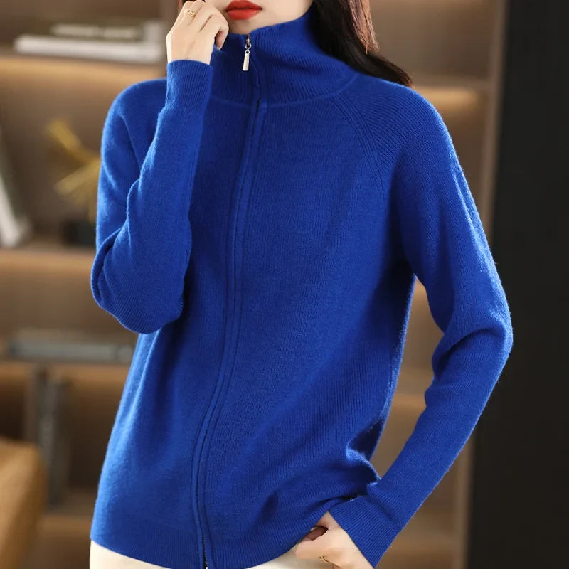 Cardigan da donna con chiusura a doppia cerniera