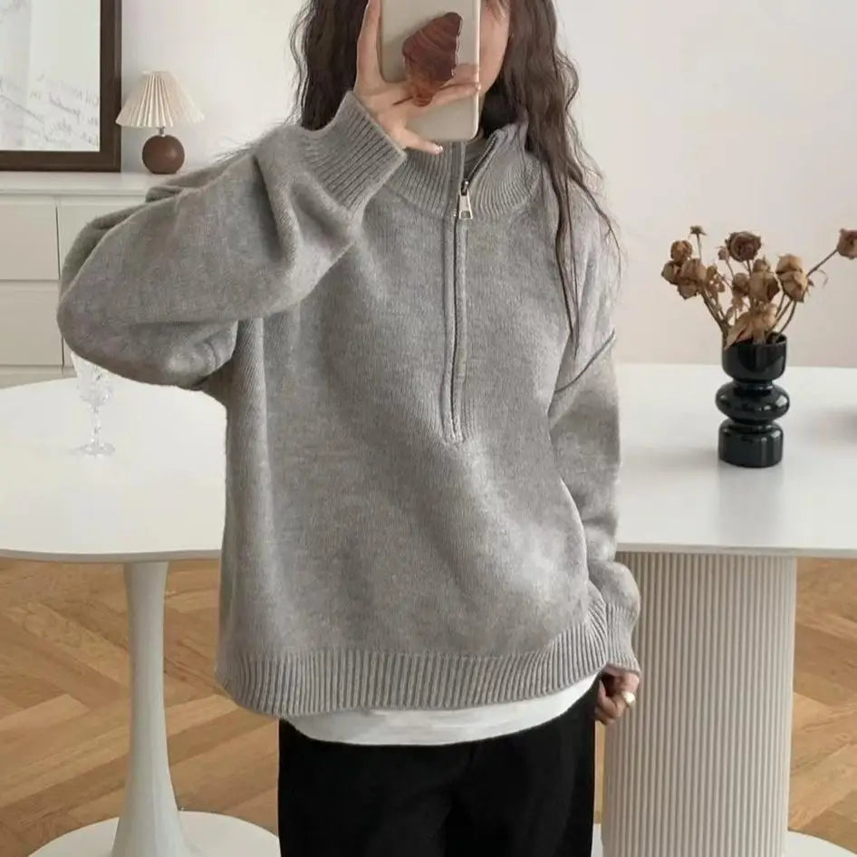 Aurora - High Neck Knit Sweater