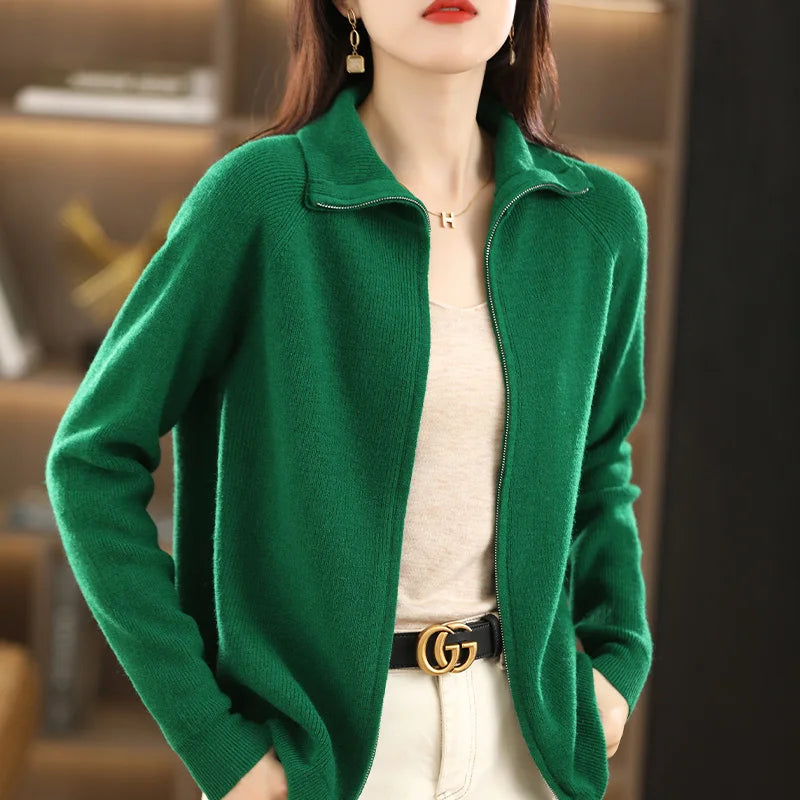 Cardigan da donna con chiusura a doppia cerniera
