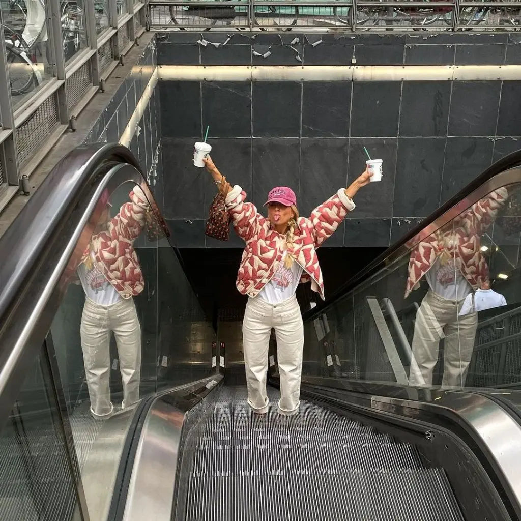 Camila Printed Padded Short Coat