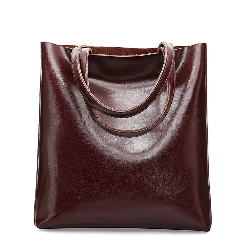 Holly - Leather Structured Tote Bag