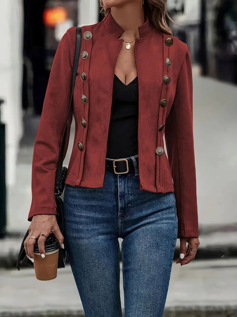 Allison - Velvet Double-Breasted Jacket