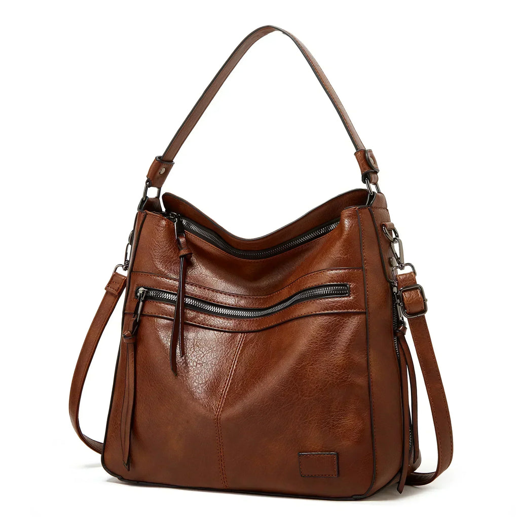 Maureen - Leather Slouchy Hobo Bag