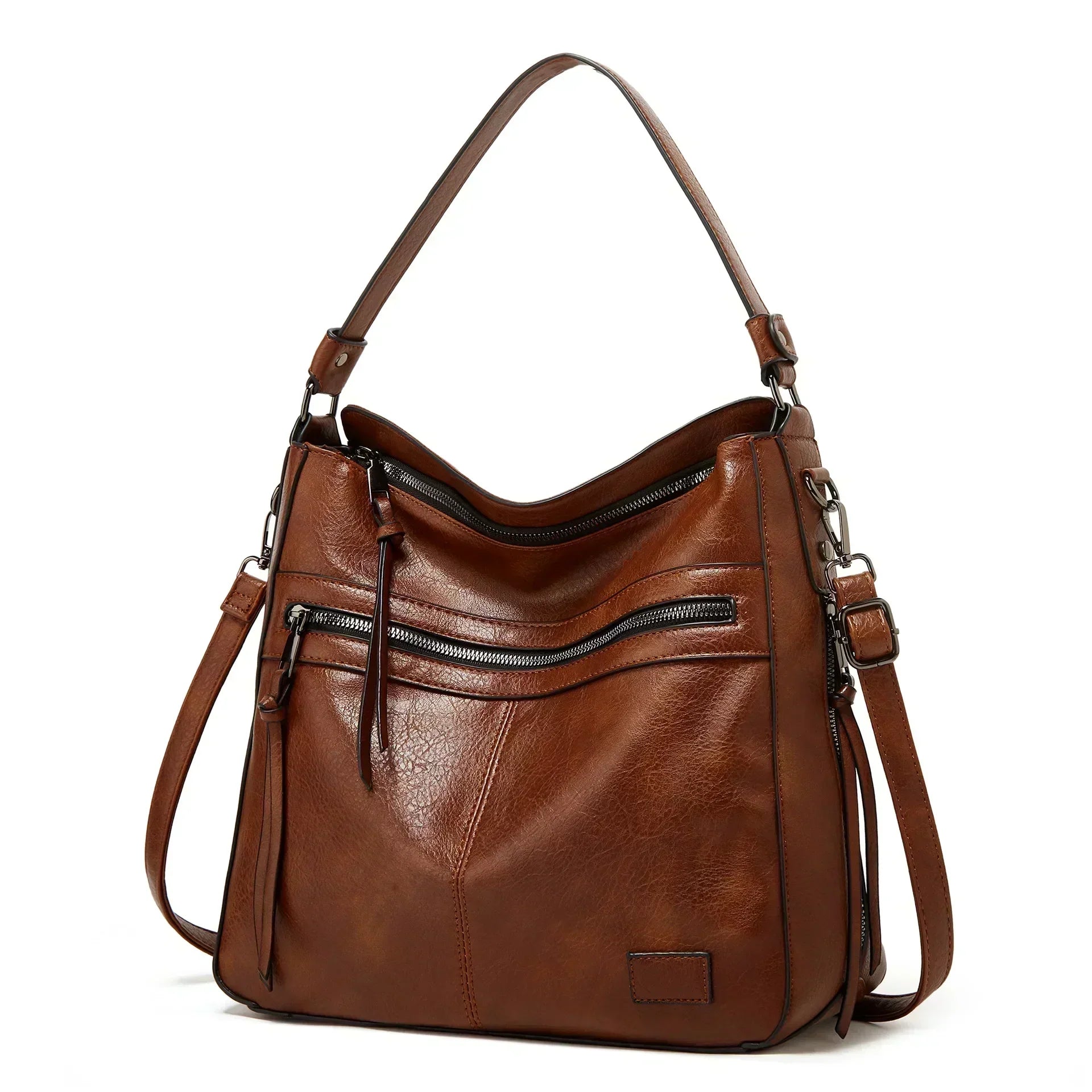 Maureen - Leather Slouchy Hobo Bag