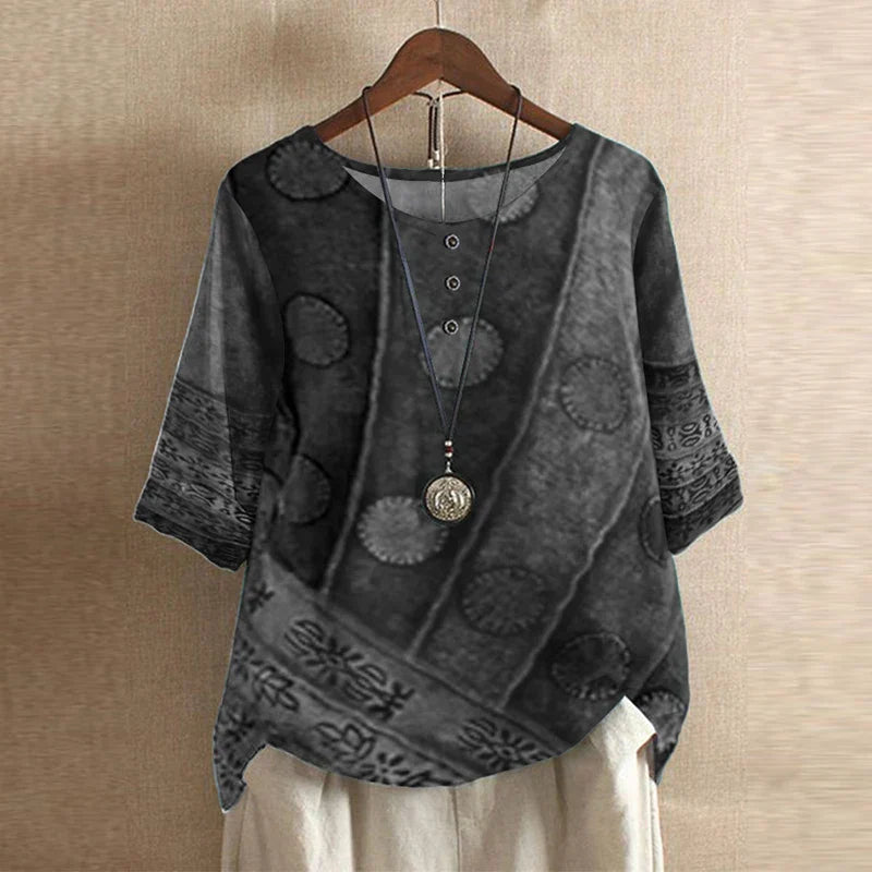 Blouse Florale Rétro Anya pour Femme - Style Vintage