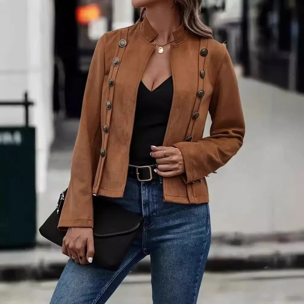 Allison - Velvet Double-Breasted Jacket