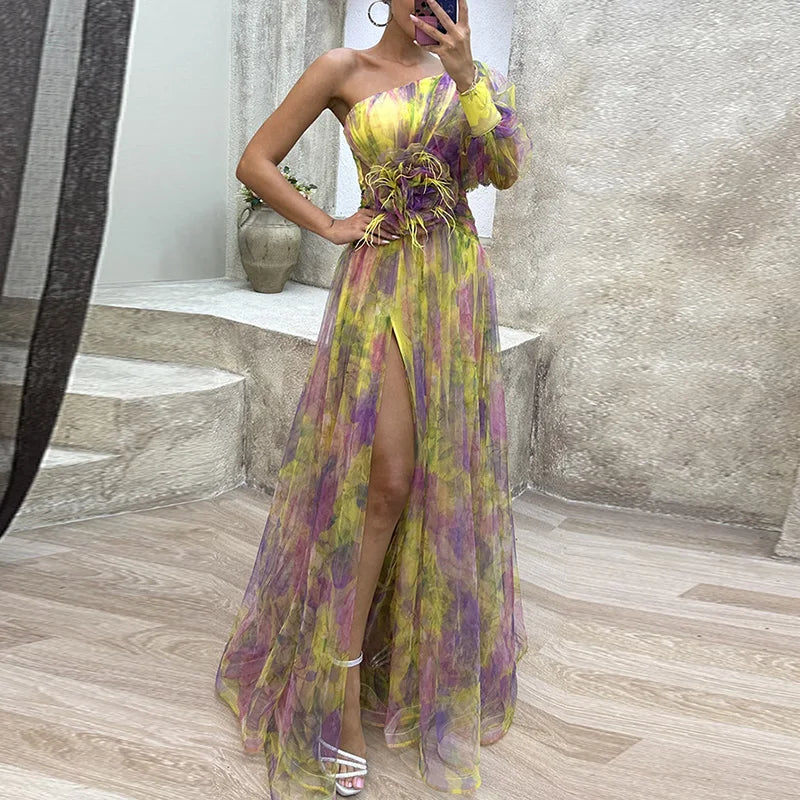 Evelyn - Floral Tulle Dress