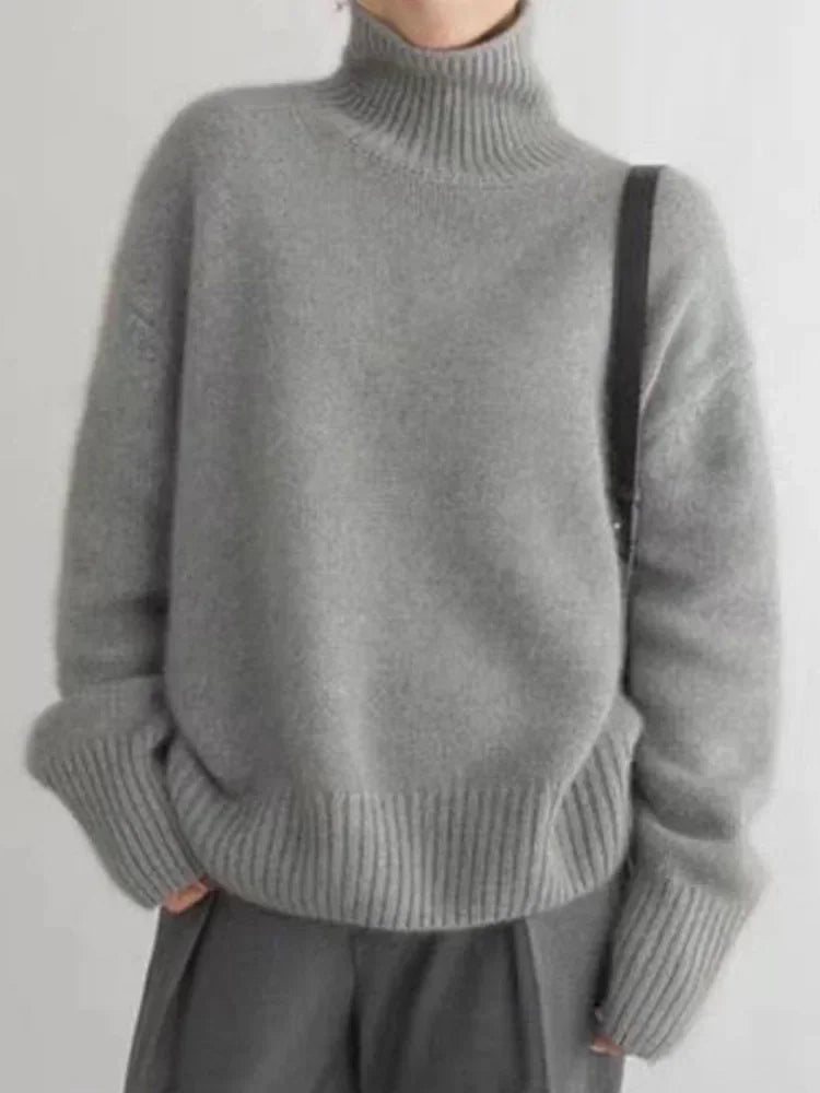 Women's Soft Knit High Neck Sweater