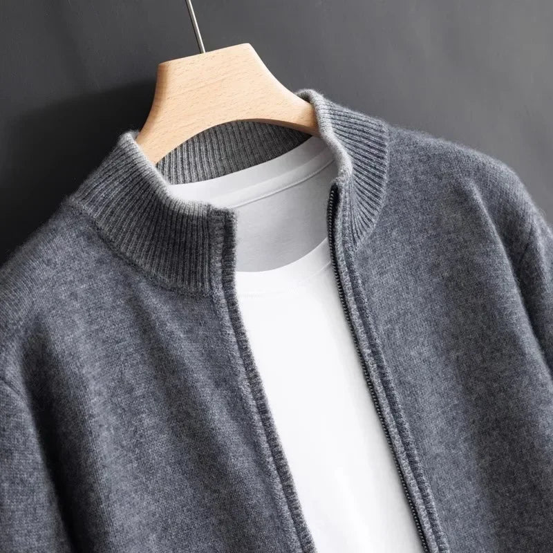 Kayden – Wool Zip-Up Sweater