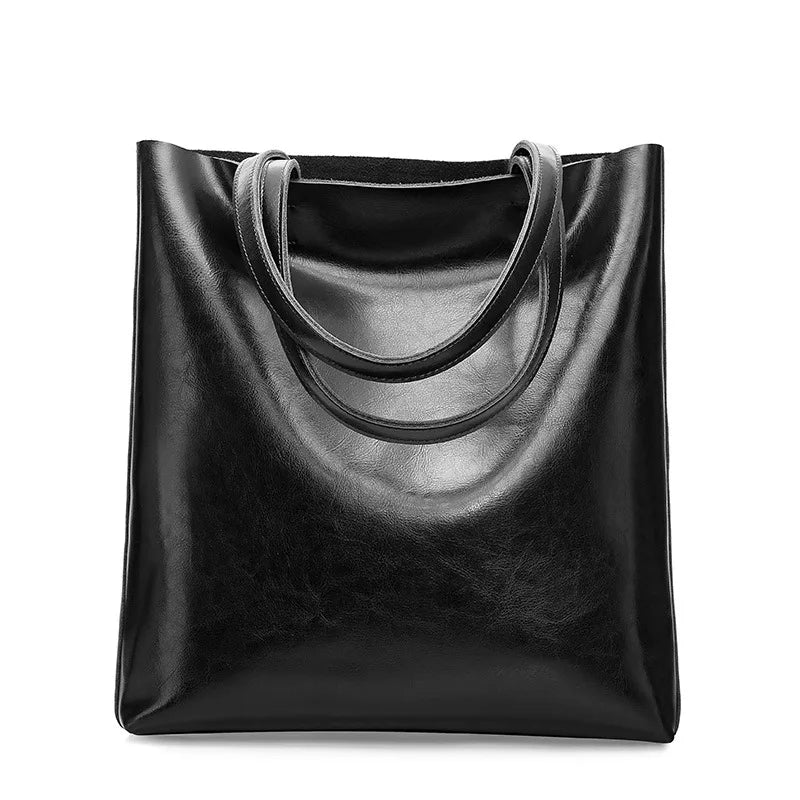 Holly - Leather Structured Tote Bag