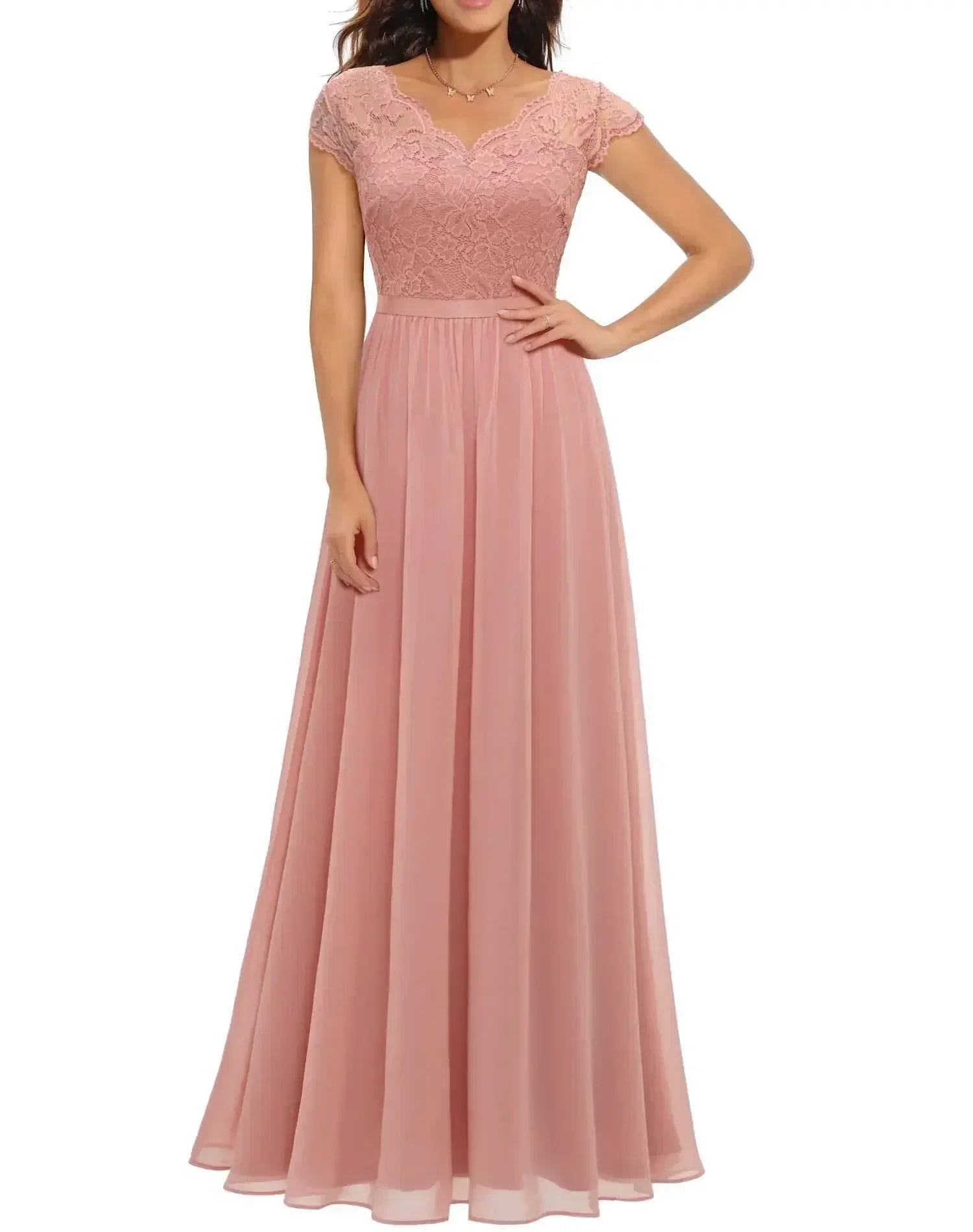 Women's Elegant Lace Maxi Dress