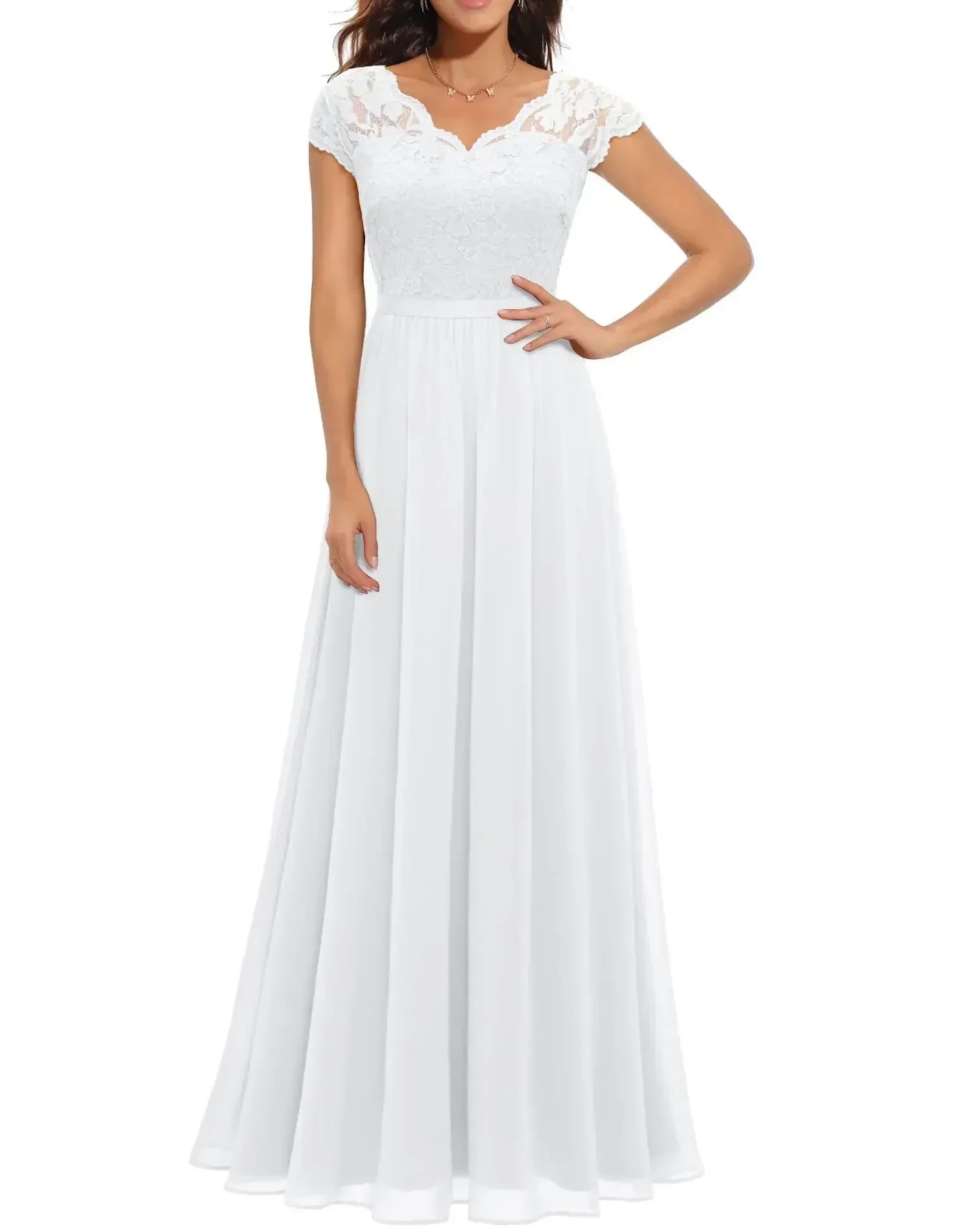 Women's Elegant Lace Maxi Dress
