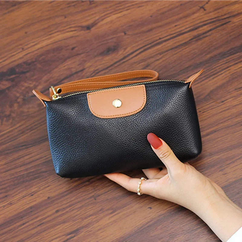 Anne - Vegan Leather Wristlet Clutch Bag
