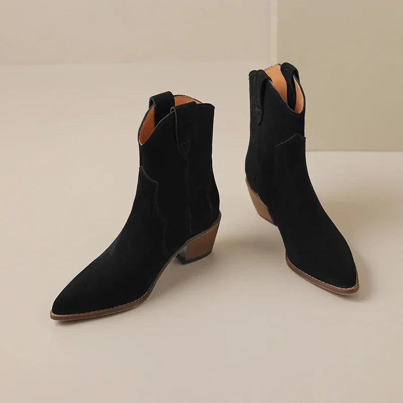 Sadie - Western Ankle Boots