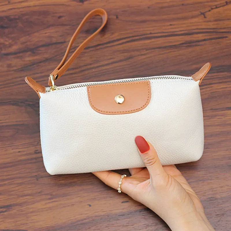 Anne - Vegan Leather Wristlet Clutch Bag