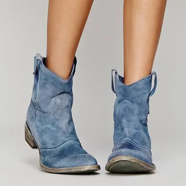 Zoe - Western Ankle Boots