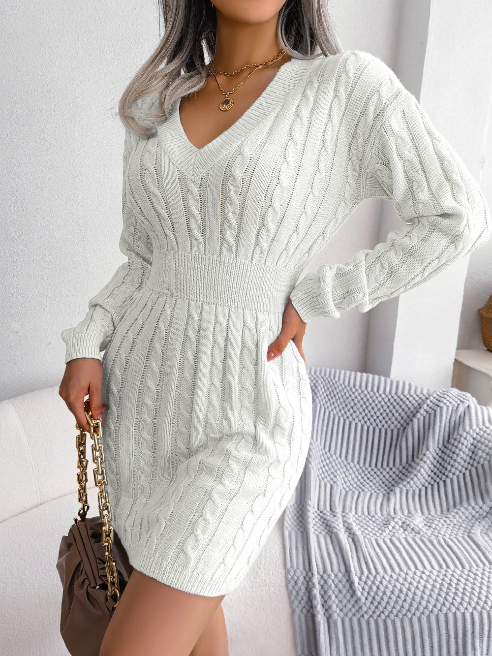 Chloe - Slim Fit Sweater Dress