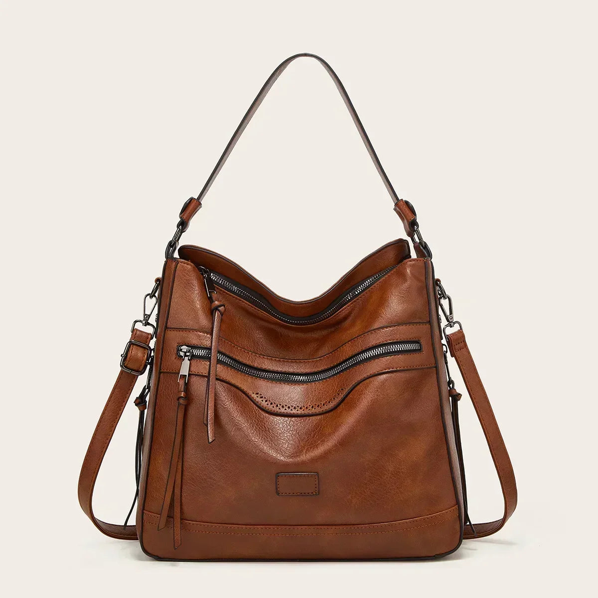 Maureen - Leather Slouchy Hobo Bag