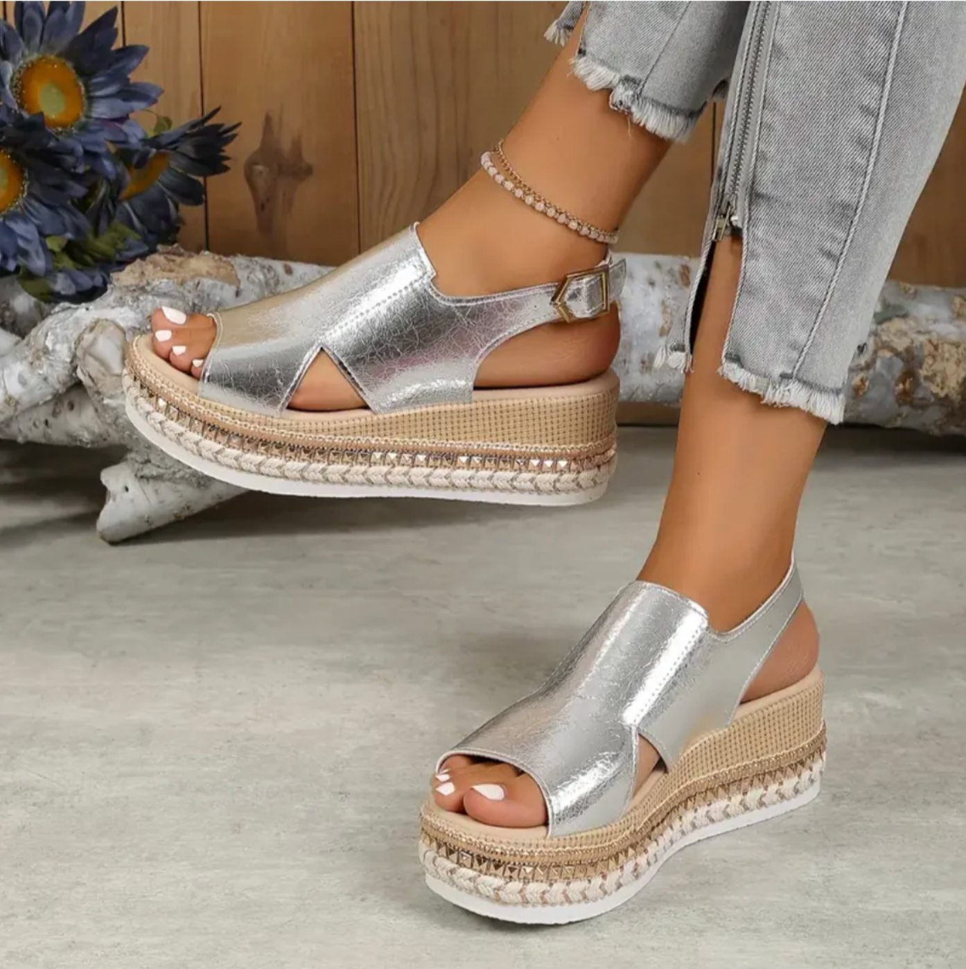 Sandra - Platform Slingback Sandals