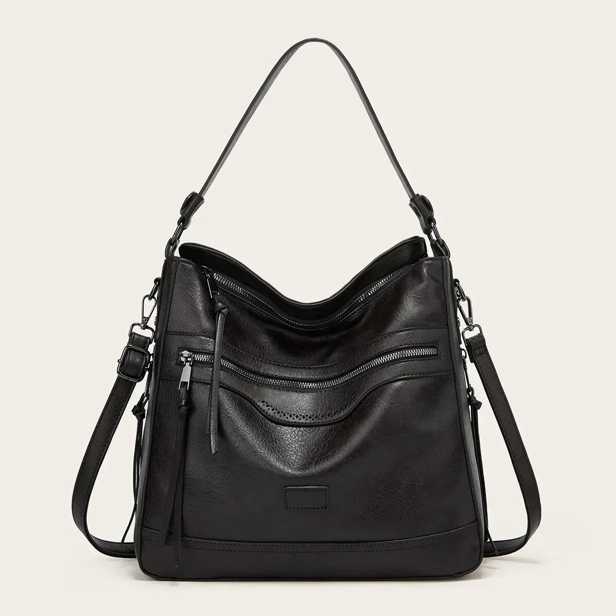 Maureen - Leather Slouchy Hobo Bag