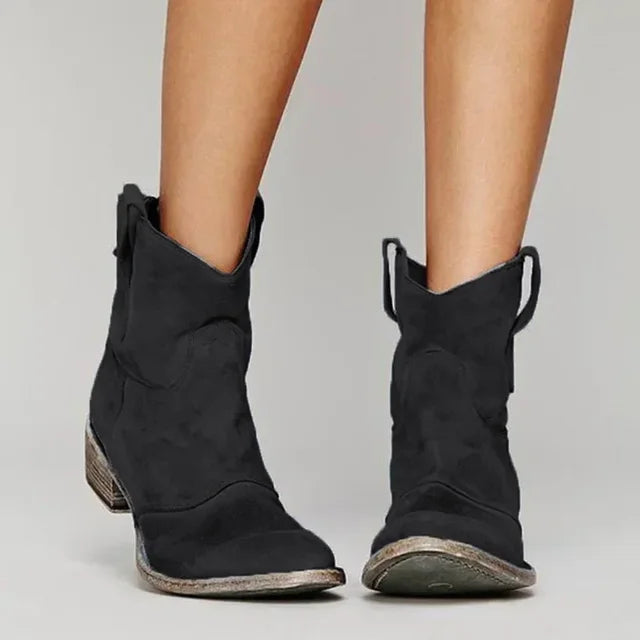 Zoe - Western Ankle Boots