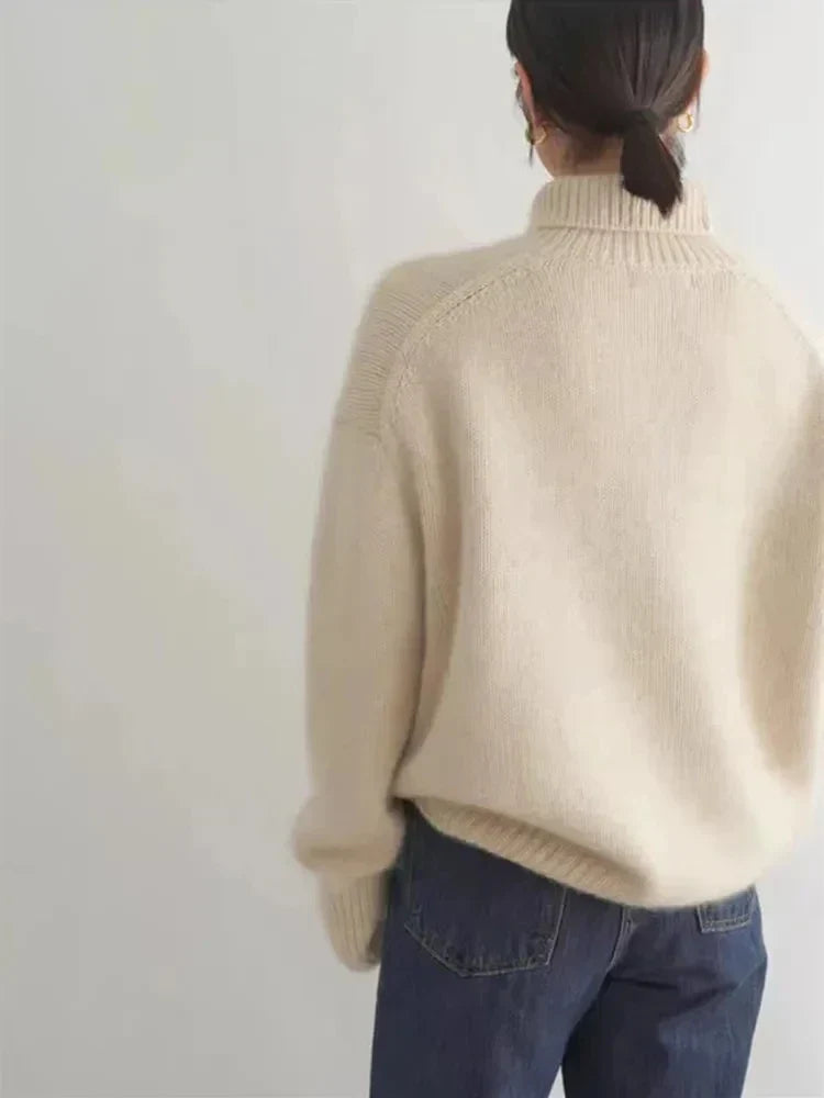 Women's Soft Knit High Neck Sweater