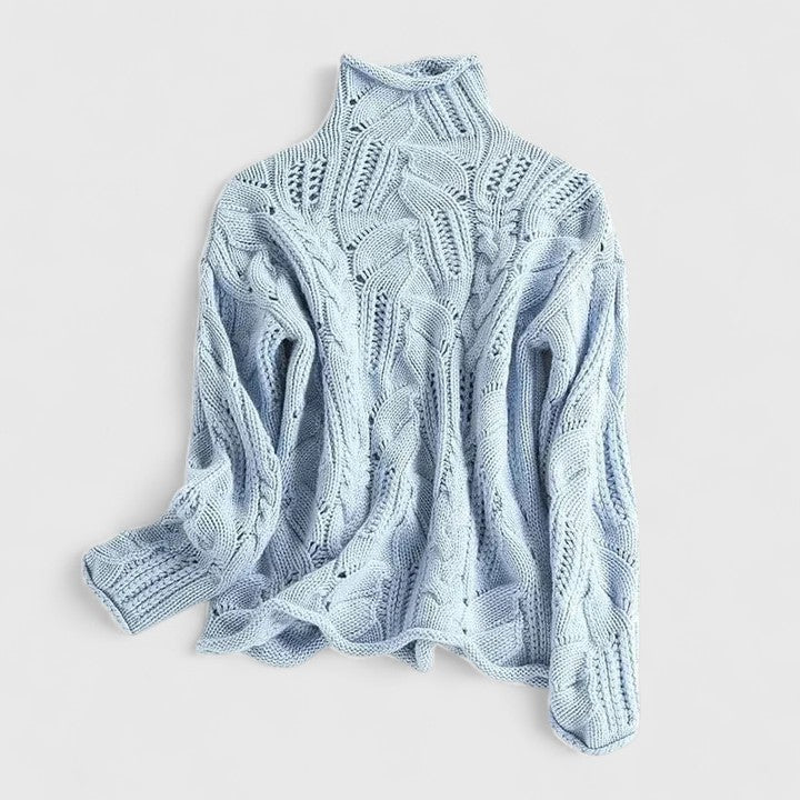 Women's Cable Knit Turtleneck Sweater