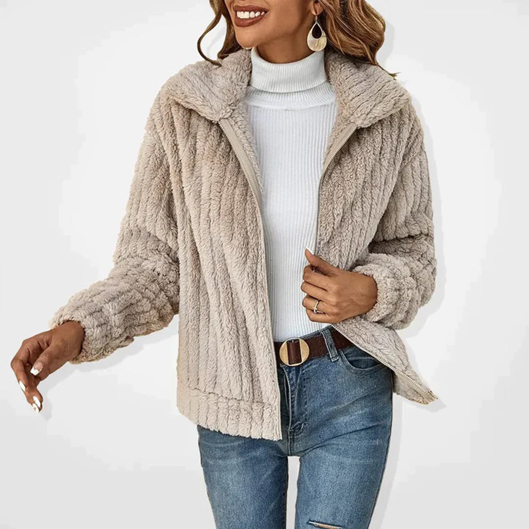 Naomi - Fuzzy Zip Jacket