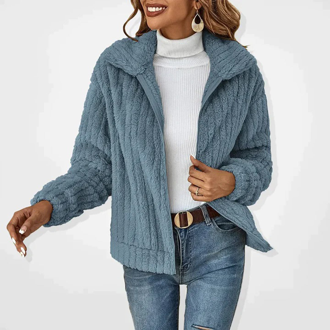 Naomi - Fuzzy Zip Jacket