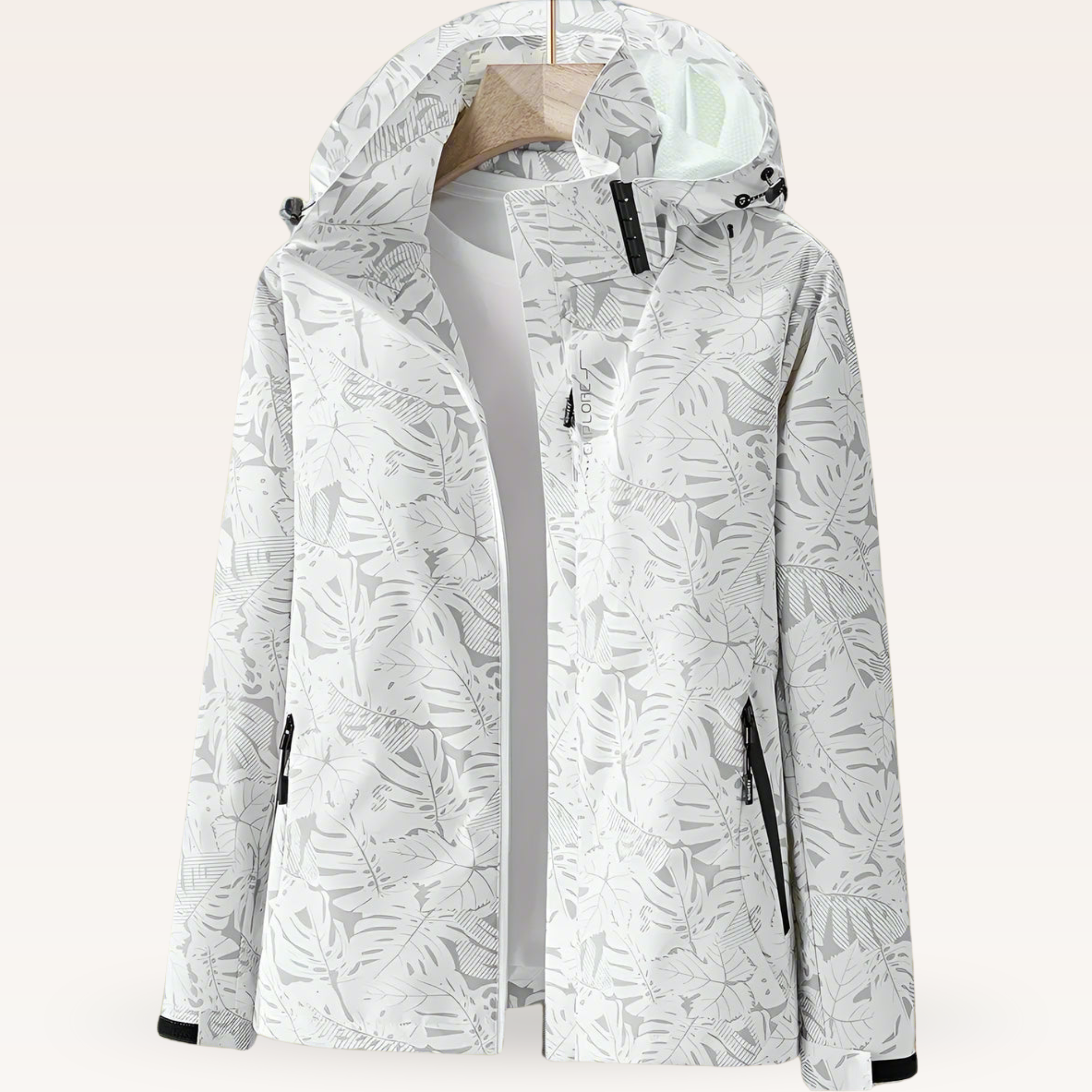 Women’s Hooded Parka Jacket with Full-Zip Closure