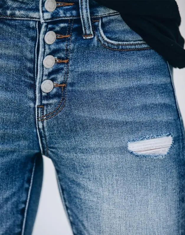 Autumn - Slim Fit Button Jeans