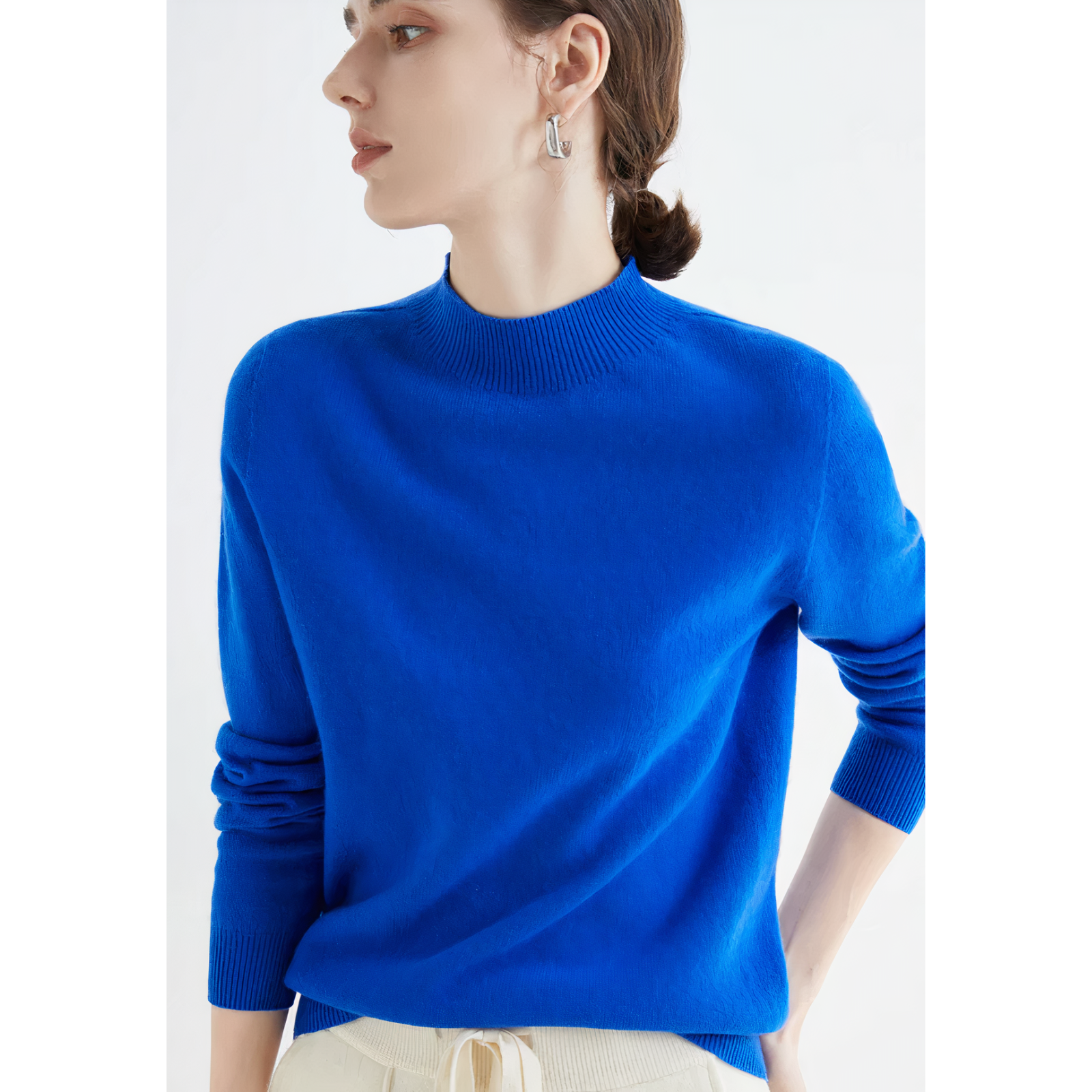 Women's Mock Neck Soft Knit Sweater