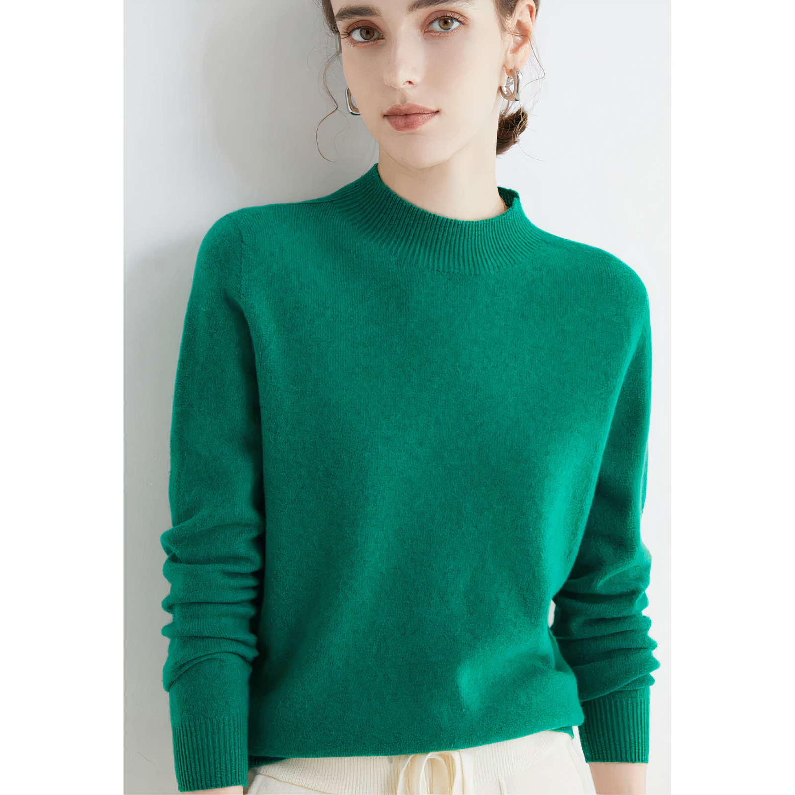 Women's Mock Neck Soft Knit Sweater
