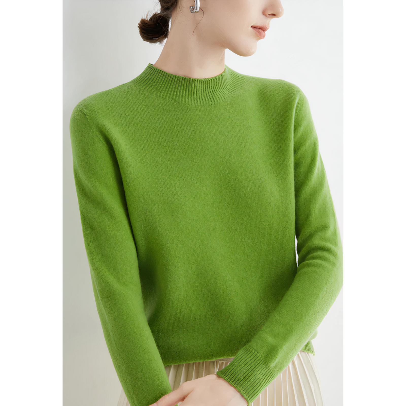 Women's Mock Neck Soft Knit Sweater