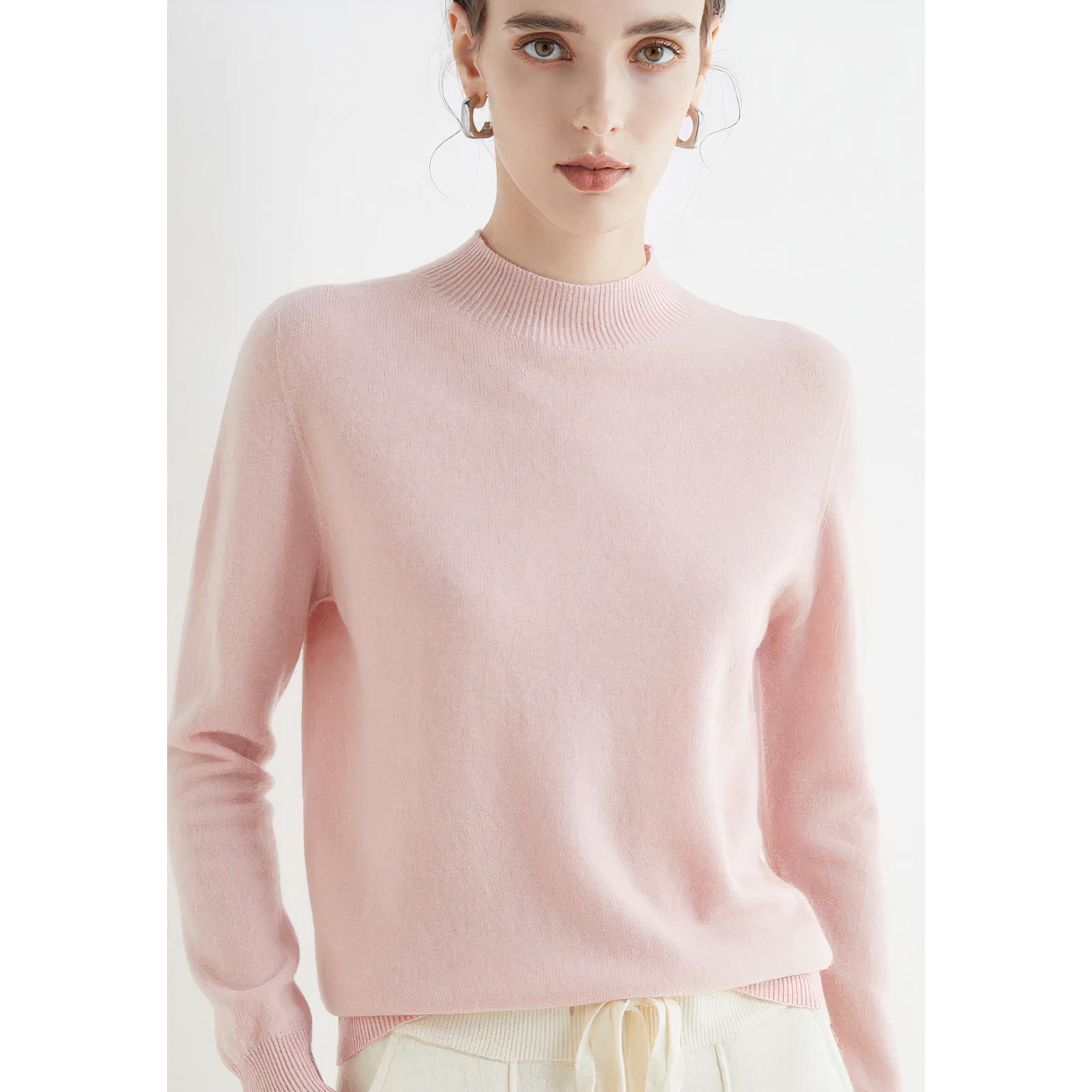 Women's Mock Neck Soft Knit Sweater