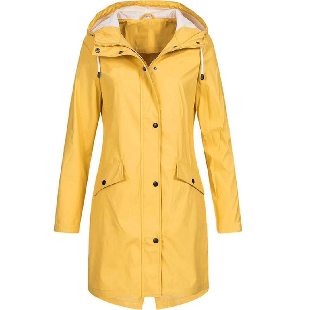 Lightweight Waterproof Hooded Raincoat for Women Windproof