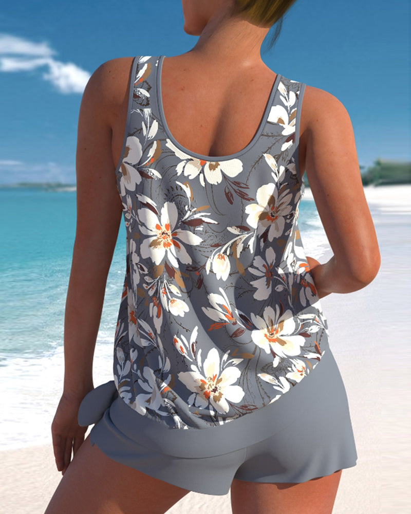 Ellen - Scoop Neck Tankini Set