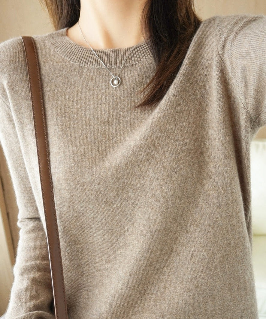 Women's Crew Neck Soft Knit Sweater