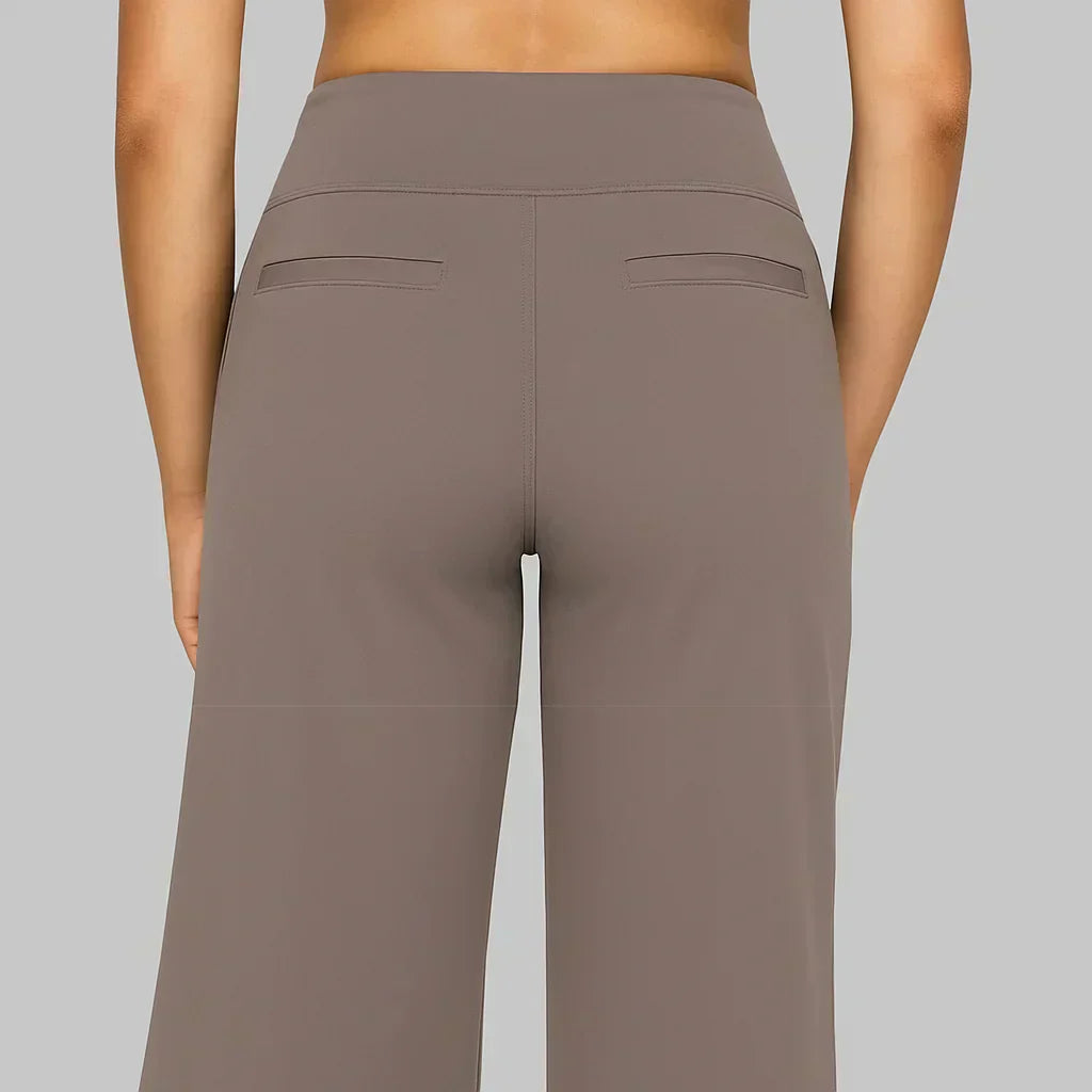 Pantaloni da donna in jersey con gambe dritte