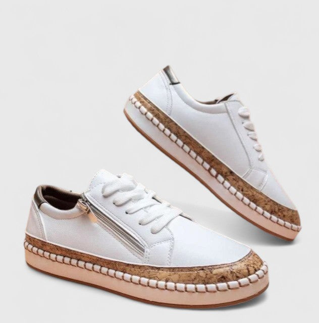 Women's Floral Print Platform Lace-Up Sneakers